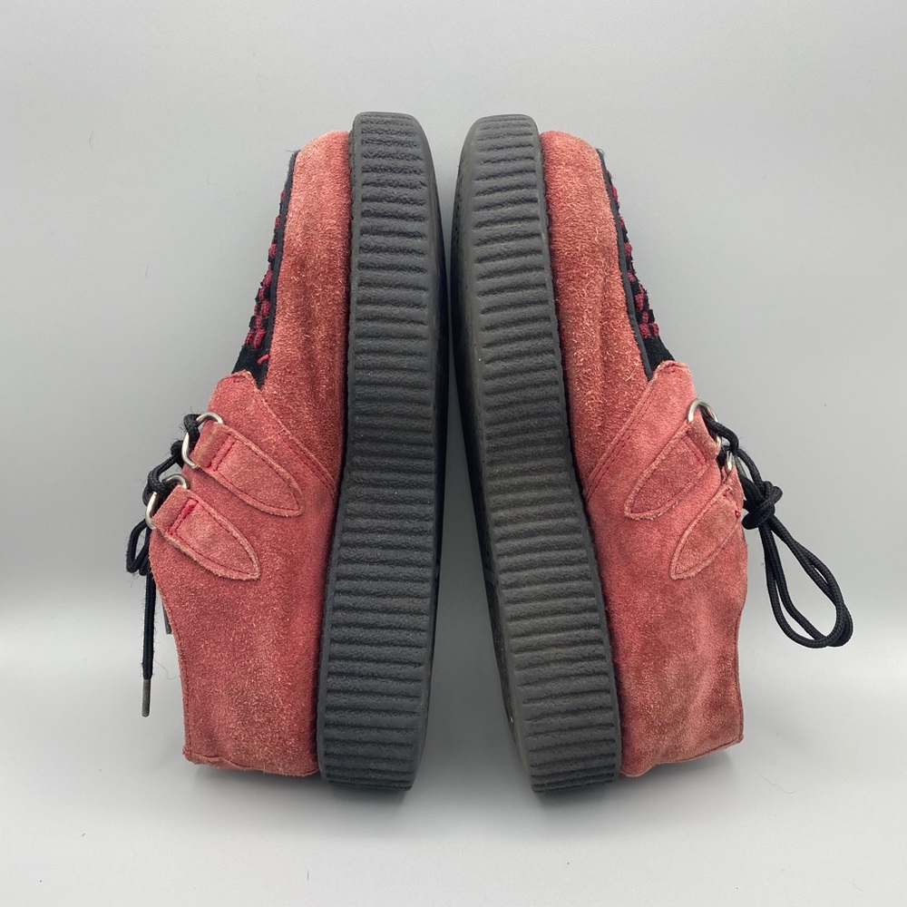 T.U.K. suede platform creeper US Women’s 5 Burgundy FM1906 - Picture 6 of 10